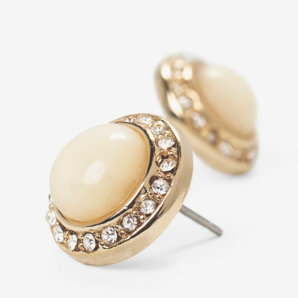 WHBM MARBLE STUD EARRINGS